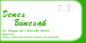 denes buncsak business card