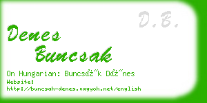 denes buncsak business card